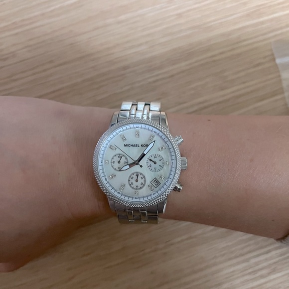 Michael Kors Chronograph Ritz - Stainless Steel Bracelet Watch - Silver (5020) - Picture 3 of 5